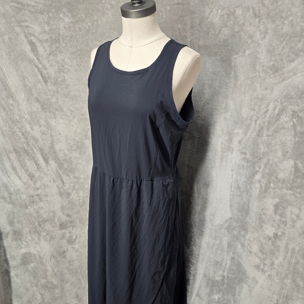 Toad&Co Sunkissed Maxi Dress Women L Black Minimalist Gorpcore Athleisure Pocket - Picture 8 of 16